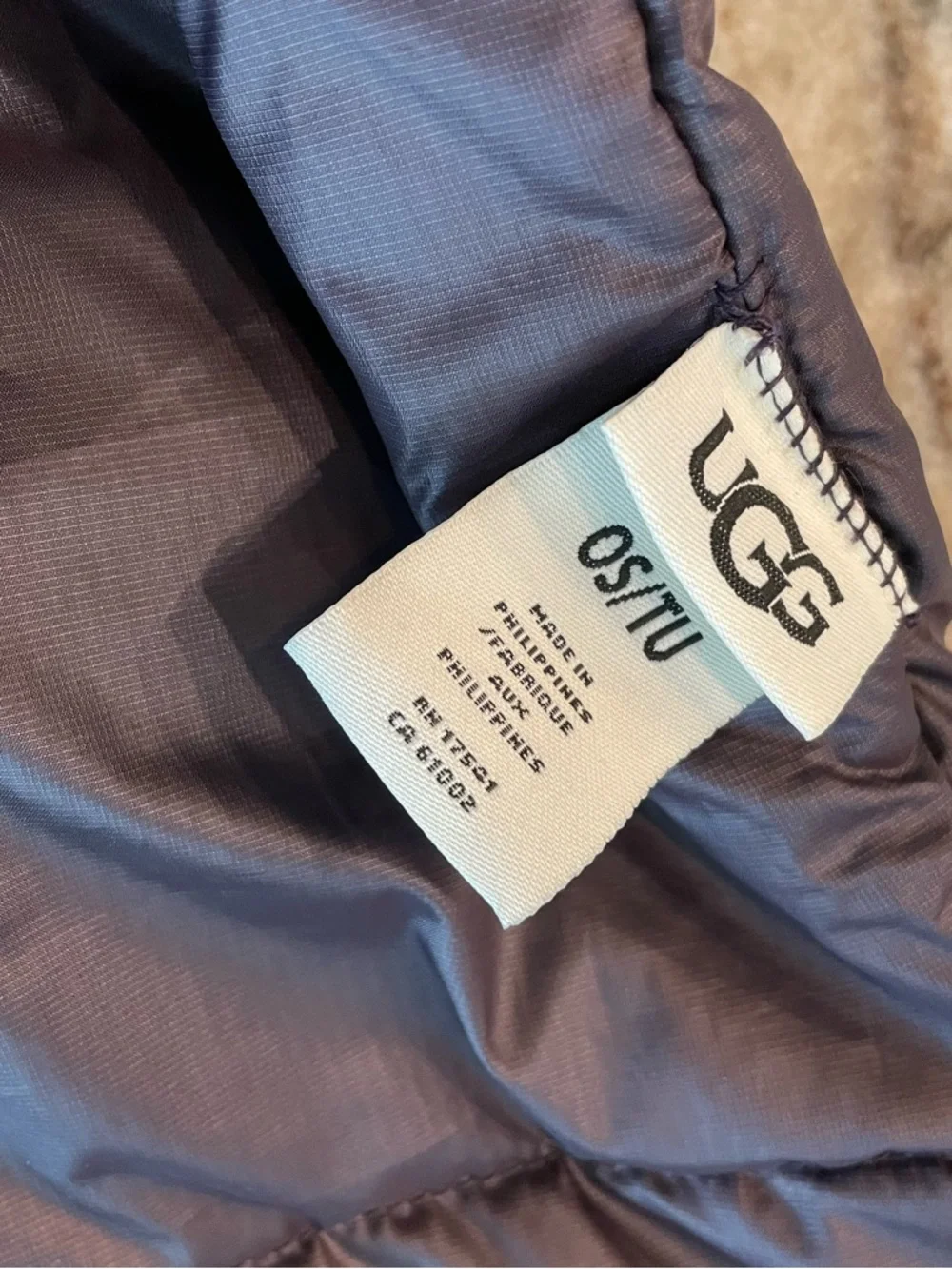 Ugg Puff Scarf Plum Packable All Weather Purple
